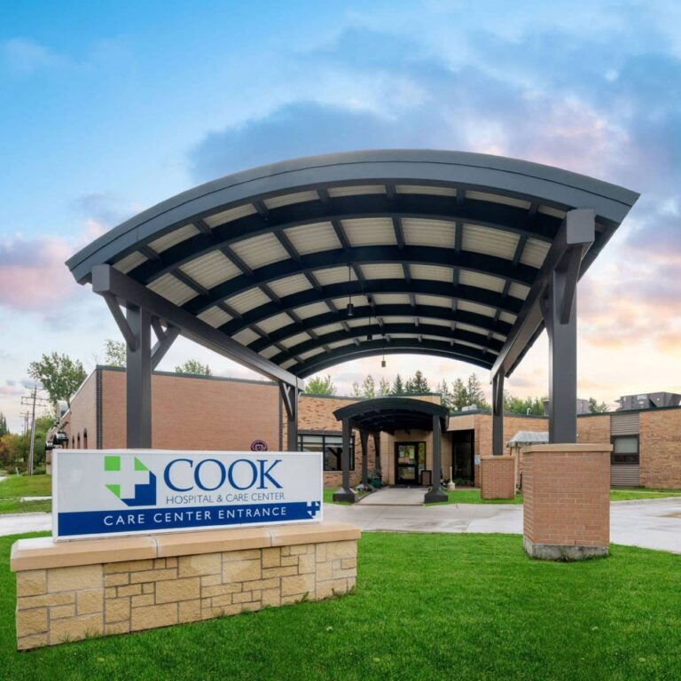 A photo of the Cook Care Center entrance